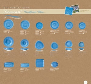 Тарелка прямоугольная Churchill  Stonecast Cornflower Blue SCFSOP111, фото №4, интернет-магазин пищевого оборудования Систем4