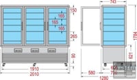 Морозильный шкаф для мягкого мороженого Tecfrigo Innova 1400 GBT:, фото №3, интернет-магазин пищевого оборудования Систем4