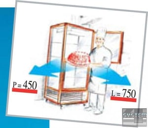 Морозильный шкаф для мягкого мороженого Tecfrigo Maxivision 650 GBT, фото №2, интернет-магазин пищевого оборудования Систем4