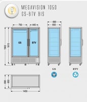 Морозильно-холодильный шкаф для мягкого мороженого Tecfrigo megavision 1050 GS / BTV BIS, фото №2, интернет-магазин пищевого оборудования Систем4