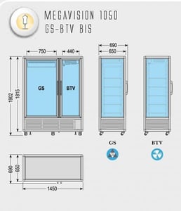 Морозильно-холодильна шафа для м'якого морозива Tecfrigo megavision 1050 BTV BIS, фото №2, інтернет-магазин харчового обладнання Систем4