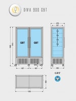 Морозильный шкаф для мягкого мороженого Tecfrigo DIVA 900 GBT, фото №2, интернет-магазин пищевого оборудования Систем4