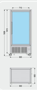 Морозильна шафа для м'якого морозиваTecfrigo EKODIVA 650 GBT, фото №3, інтернет-магазин харчового обладнання Систем4