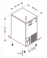 Льдогенератор NTF SL60W, фото №4, интернет-магазин пищевого оборудования Систем4