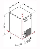 Льдогенератор NTF SL60W, фото №3, интернет-магазин пищевого оборудования Систем4