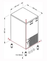 Льдогенератор NTF SL110W, фото №2, интернет-магазин пищевого оборудования Систем4