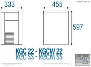 Льдогенератор SAGI (CUBETTI) KGC22, фото №4, интернет-магазин пищевого оборудования Систем4