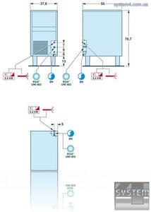 Льдогенератор SAGI (CUBETTI) KGC30, фото №2, интернет-магазин пищевого оборудования Систем4