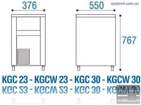 Льдогенератор SAGI (CUBETTI) KGC30, фото №4, інтернет-магазин харчового обладнання Систем4