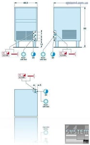 Льдогенератор SAGI (CUBETTI) KGCW40, фото №2, интернет-магазин пищевого оборудования Систем4