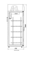 Холодильный шкаф COLD SW-700 DP A/G, фото №3, интернет-магазин пищевого оборудования Систем4