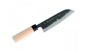 Нож с односторонним заточиванием Santoku black 165 мм Yaxell 30568