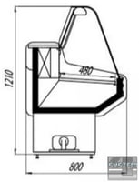 Холодильная витрина Cryspi OCTAVA U 1500G, фото №3, интернет-магазин пищевого оборудования Систем4