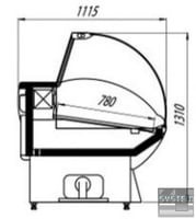 Холодильна вітрина Cryspi PRIMA 1300, фото №2, інтернет-магазин харчового обладнання Систем4