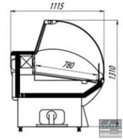 Холодильна вітрина Cryspi PRIMA SN 1300, фото №2, інтернет-магазин харчового обладнання Систем4