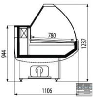 Холодильна вітрина Cryspi BLUES 1200, фото №2, інтернет-магазин харчового обладнання Систем4