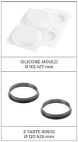 Форма силиконовая KIT TARTE RING ROUND D120 Silikomart, фото №2, интернет-магазин пищевого оборудования Систем4