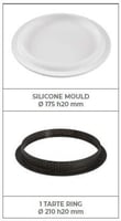 Силіконова форма KIT TARTE RING ROUND D210 Silikomart, фото №2, інтернет-магазин харчового обладнання Систем4