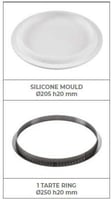 Силіконова форма KIT TARTE RING ROUND D250 Silikomart, фото №2, інтернет-магазин харчового обладнання Систем4