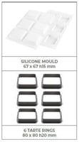 Форма силіконова KIT TARTE RING SQUARE Silikomart, фото №3, інтернет-магазин харчового обладнання Систем4