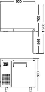 Холодильний стіл Turbo air KUR 9-1, фото №2, інтернет-магазин харчового обладнання Систем4