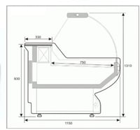 Холодильна вітрина Mawi WCHSN 1,5/1,2, фото №3, інтернет-магазин харчового обладнання Систем4