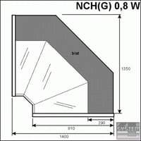 Холодильная витрина Mawi NCH-1.3/0.8, фото №2, интернет-магазин пищевого оборудования Систем4