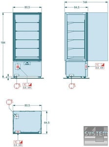 Холодильная витрина SAGI (luxor) KP8QL, фото №2, интернет-магазин пищевого оборудования Систем4