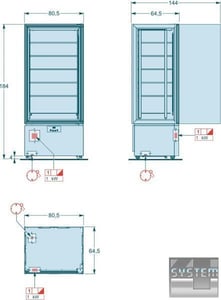 Холодильная витрина SAGI (luxor) KG8Q, фото №2, интернет-магазин пищевого оборудования Систем4
