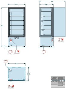 Вітрина холодильна SAGI (luxor) KD8Q, фото №2, інтернет-магазин харчового обладнання Систем4