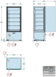 Вітрина холодильна SAGI (luxor) KD8QL, фото №2, інтернет-магазин харчового обладнання Систем4