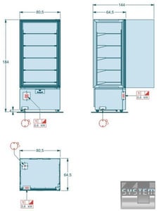 Холодильная витрина SAGI (luxor) KC8Q, фото №2, интернет-магазин пищевого оборудования Систем4