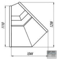 Угловая неохлаждаемая витрина Cryspi PRIMA ОС 45, фото №2, интернет-магазин пищевого оборудования Систем4