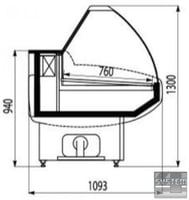 Холодильна вітрина Cryspi Gamma-2 1200, фото №3, інтернет-магазин харчового обладнання Систем4