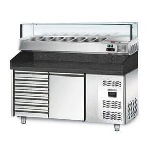 Холодильный стол для пиццы GGM POM158SN-S#AGS153LN