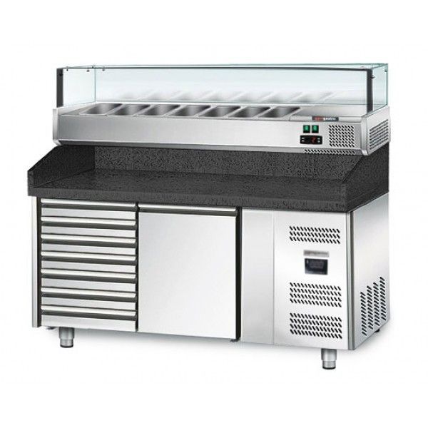 Холодильный стол для пиццы GGM POM158SN-S#AGS153LN, фото №1, интернет-магазин пищевого оборудования Систем4