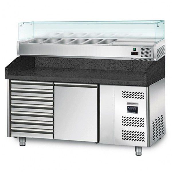 Холодильный стол для пиццы GGM POM158SN-S#AGG154N, фото №1, интернет-магазин пищевого оборудования Систем4