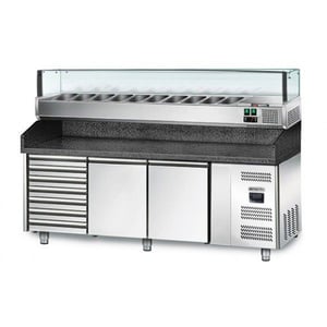 Холодильний стіл для піци GGM POM208SN-S#AGS203LN, фото №1, інтернет-магазин харчового обладнання Систем4