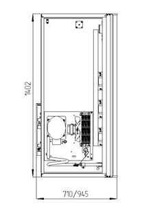 Холодильный шкаф Polair ШХ-1,4 (DM114Sd-S) купе, фото №3, интернет-магазин пищевого оборудования Систем4