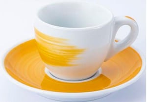 Чашка espresso Yellow stroke B Ancap 35114 Verona Millecolori Hand Painted
