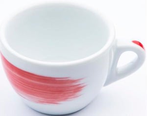 Чашка cappuccino Red stroke B Ancap 35118 Verona Millecolori Hand Painted Brush, фото №1, інтернет-магазин харчового обладнання Систем4