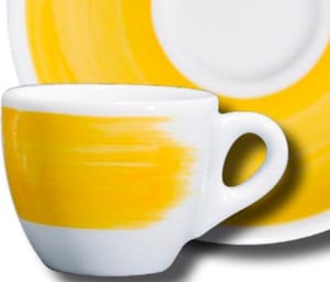 Чашка cappuccino Yellow Ancap 35121 Verona Millecolori Hand Painted Brush, фото №1, интернет-магазин пищевого оборудования Систем4