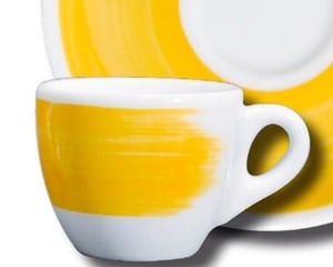 Чашка espresso Yellow stroke A Ancap 35181 Verona Millecolori Hand Painted Single Brush