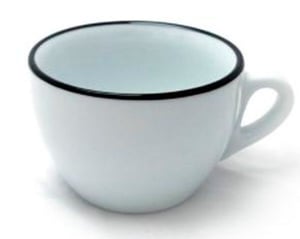 Чашка caffe latte Pennellessa Black rims Ancap 37571 серии Verona Millecolori