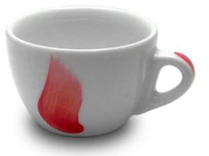 Чашка cappuccino large Fiamma Red Ancap 37770 Verona Millecolori Hand Painted Fiamma Red, фото №1, интернет-магазин пищевого оборудования Систем4