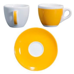 Чашка с блюдцем espresso Yellow Ancap 33011-002021CA VR серии Verona Millecolori Decal Print, фото №1, интернет-магазин пищевого оборудования Систем4