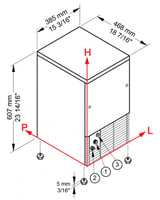 Льодогенератор Brema IMF 26WHC, фото №1, інтернет-магазин харчового обладнання Систем4