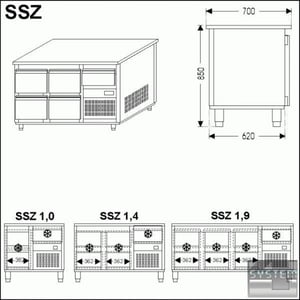 Холодильний стіл Mawi SSZ-1,0, фото №2, інтернет-магазин харчового обладнання Систем4
