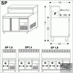 Холодильный стол Mawi SP-1,0, фото №2, интернет-магазин пищевого оборудования Систем4