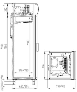 Холодильна шафа Polair ШХ-0,5 ДСУН (DM105-S), фото №2, інтернет-магазин харчового обладнання Систем4